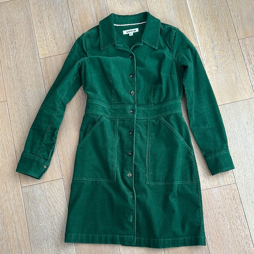 Boden Flora cord shirt dress. Super cute!